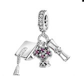 Romystones - Afstudeer Bedel voor Bedelarmband - 925 Zilver - Geslaagd