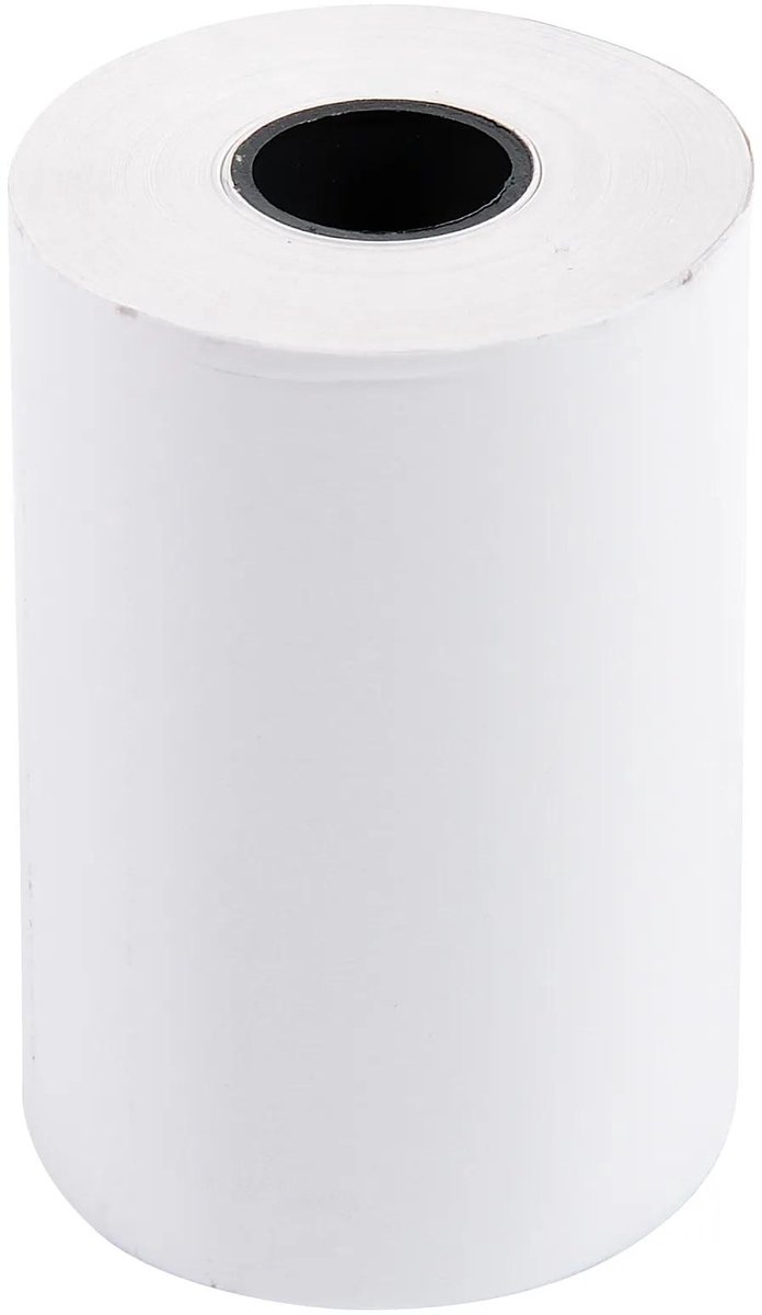 Exacompta 50x Rol 1vouw thermisch papier 55g 57x40mm zonder BPA (per10). - Wit - 40339E