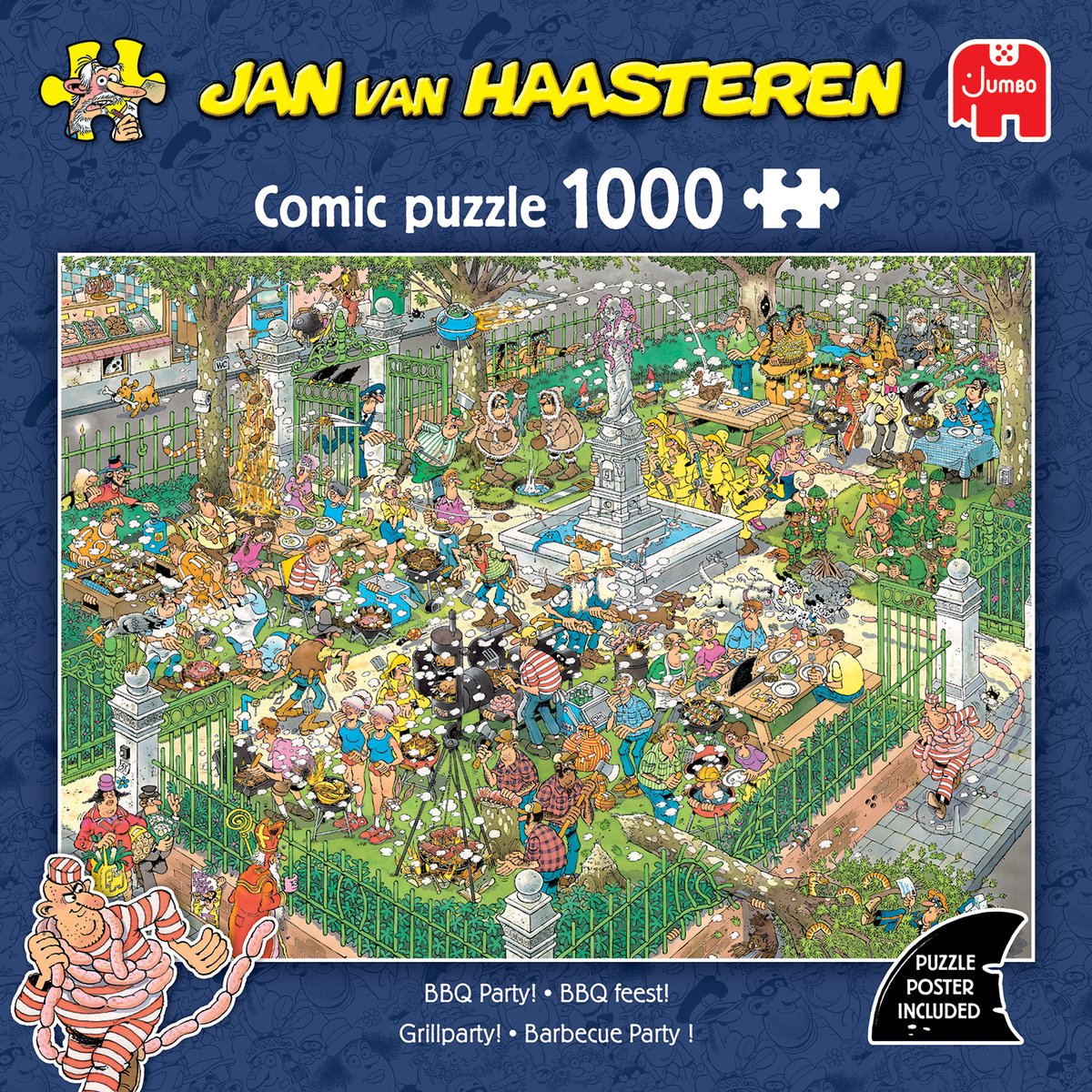 Jan van Haasteren - BBQ Feest! - 1000 stukjes puzzel - Legpuzzel — afbeelding 3