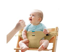 Kinderstoel Harnas - Opvouwbaar & Draagbaar - Veiligheidsgordel Reissysteem - Voor Baby's & Peuters - Ergonomisch Ontwerp - Khaki - One Size - 1 stuk