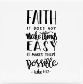 Christelijke Tegel - Faith Makes Things Possible - DagelijkseBroodkruimels