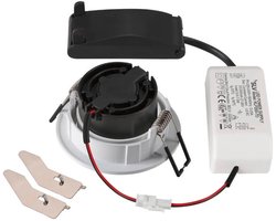 SLV inbouwspot 8.3W 750lm warm wit 3000K rond kantelbaar zaagmaat 75mm IP20 dimbaar wit (1007389)