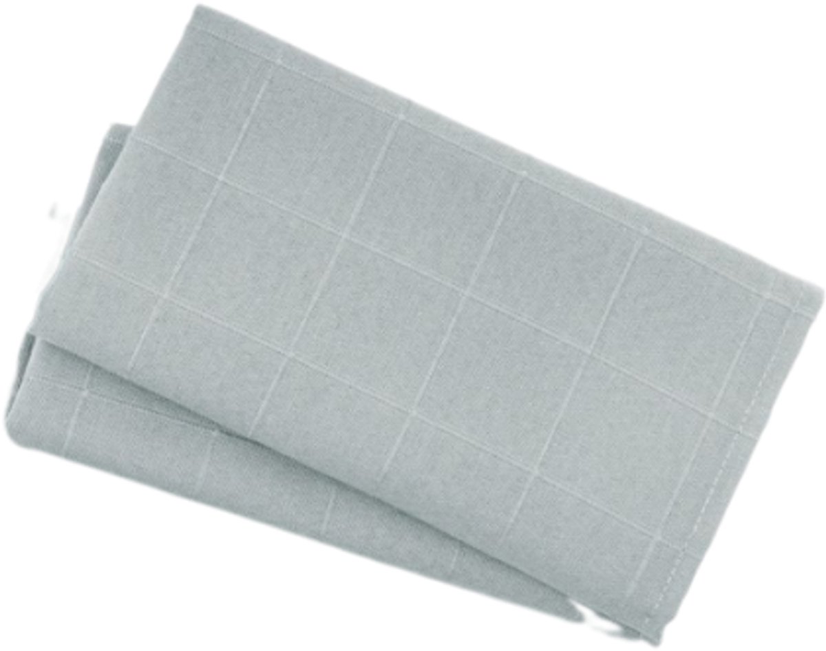 Placemat Sogo - Set van 2 - Mistral Home | Blauwgrijs - Ruitmotief - Katoen - Polyester | 94% Gerecycled Duurzame Placemats - Uitwasbaar