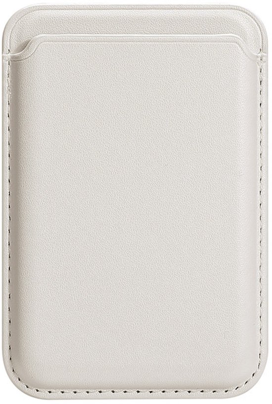 Porte-cartes magnétique pour iPhone Magsafe - Porte-cartes portefeuille - Portefeuille - Porte-cartes - pour iPhone 12 / 13 / 14 / 15 / 16 / Pro / Pro MAX - blanc