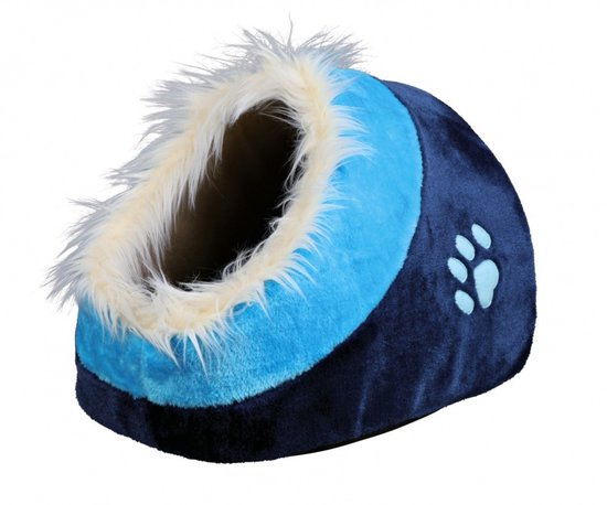 Trixie kattenmand iglo minou donkerblauw / blauw 35x26x41 cm