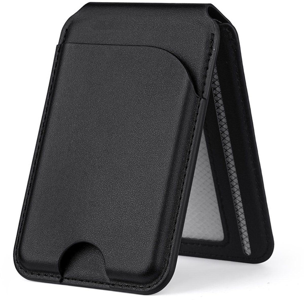 Magnetische Kaarthouder Geschikt Voor iPhone Magsafe - Verstelbare Wallet Card Holder Standaard - Pasjeshouder - voor iPhone 12 / 13 / 14 / 15 / 16 / 17 / PRO / PRO MAX - zwart