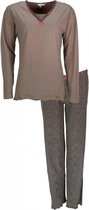 Irresistible Dames Pyjama Bruin  - Maten: S