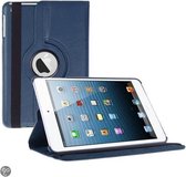 iPad Mini 3 hoesje Multi-stand Case 360 graden draaibare Beschermhoes donker blauw
