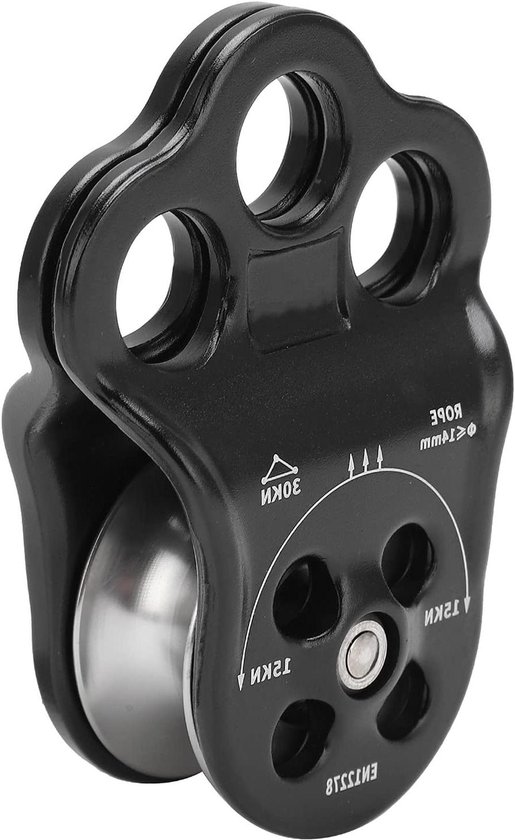 Foto: 30kn dual bearing hitch climber pulley with 3 holes climbing device made of aviation aluminum for 14mm 0 5 inch rope triple attachment micro pulley for rig transporting