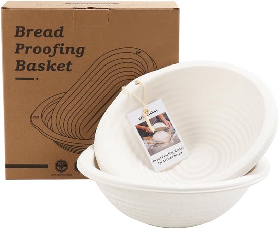 6 Stuks Siliconen Zuurdesem Fermentatiemandjes - Ovenbestendige Rijsmanden Voor Brood - 13 Cm Diameter