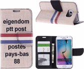 Samsung Galaxy S6 Edge book wallet case hoesje ﾖ PTT Post design