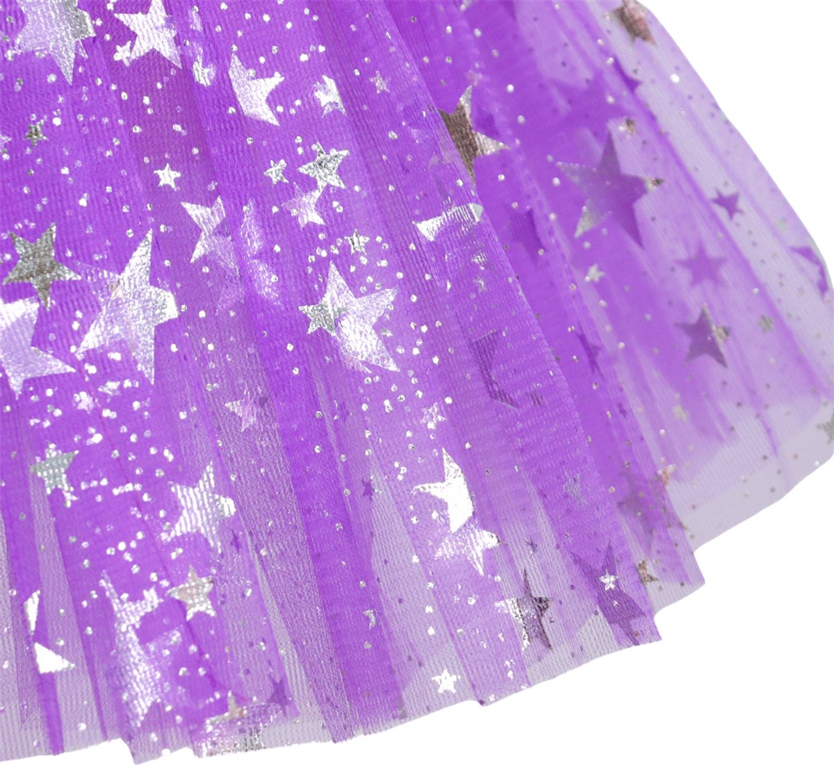Joya Kids® Verkleedset Meisje | Superhelden Outfit Kind | Tutu Rok + Metallic Cape + Masker | Superheldin Ster | Prinses | Meisje Verkleedset | Prinsessencape | Carnaval | Verkleedkleding 3-delig | Paars — afbeelding 6