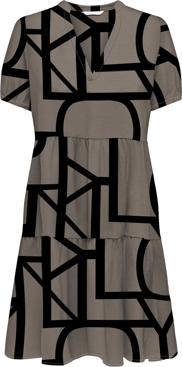 ONLY - ONLNOVA LIFE VIS S/S THEA DRESS WVN - Dames - Mini jurken