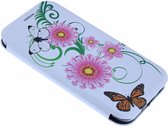 Bloemen Design Shell Suit Kunstleder Hoesje Samsung Galaxy J7 (2017)