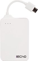 Echo Powerbank PowerConnect Mini - geÃ¯ntegreerde Micro-USB aansluiting - Wit