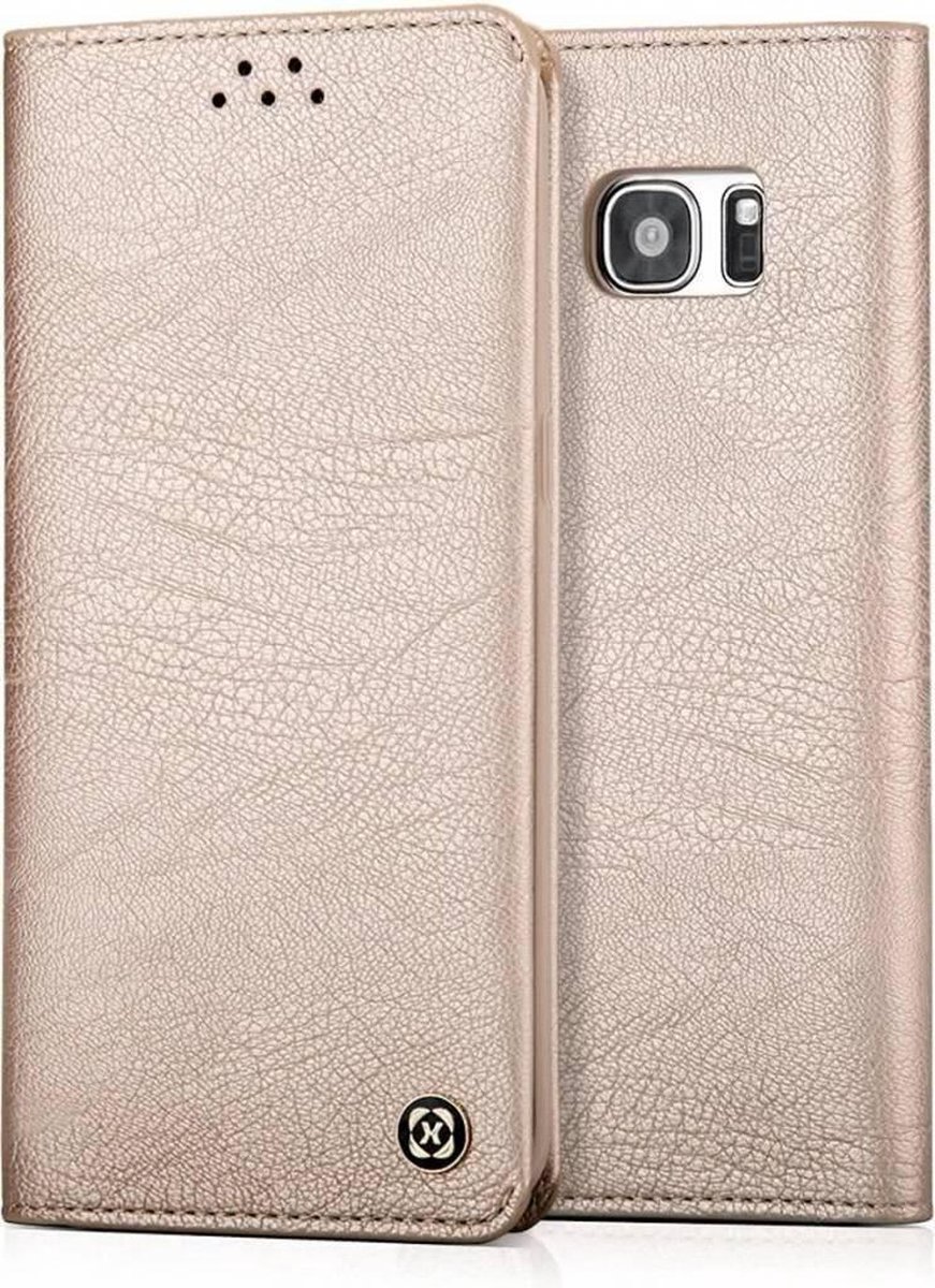 Xundd Samsung Galaxy S8 Portemnnee Hoesje soft skin leather case met pasjes Champagne Goud