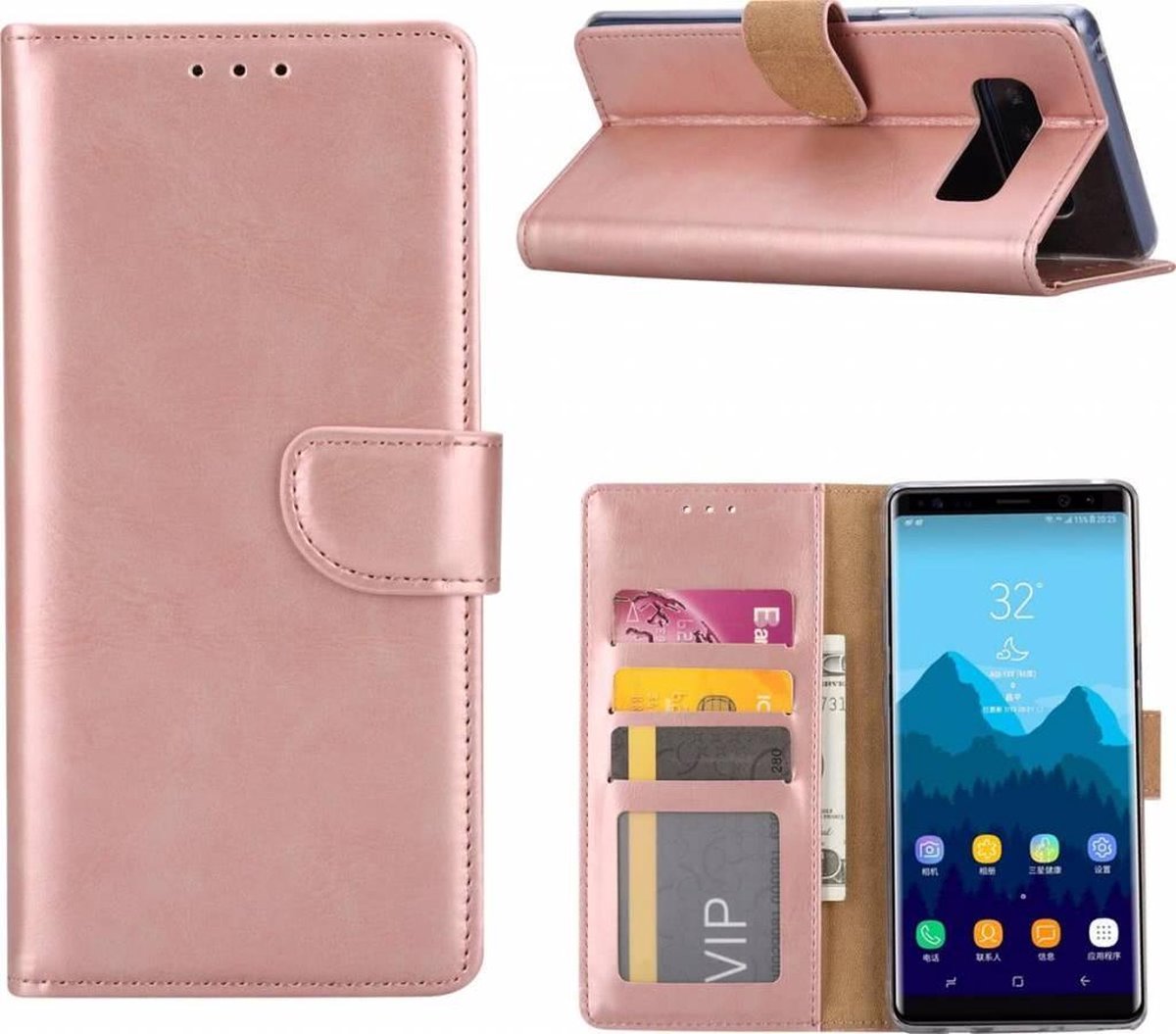 Samsung Galaxy S8+ (Plus) Portemonnee hoesje / booktype case Rose Goud