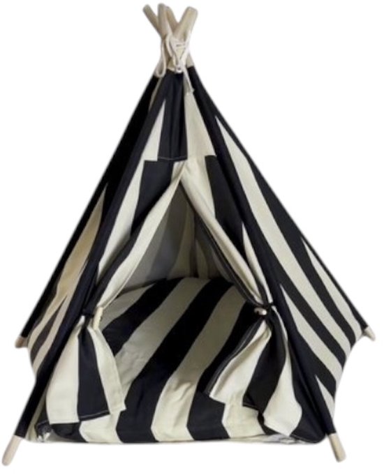PawHut Tipi Tent voor Huisdieren, Huisdierbed in Tipi-stijl, Kattenzelt