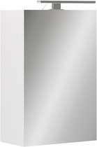 VidaXL - Met verlichting - Witte - 2 deuren - Badkamer - Spiegelkast