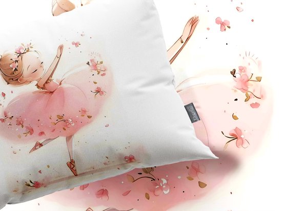Housse de couette Kinder Eleganzzz Ballerine - Pink - 140 x 200/220 cm - Housse de couette Enfants - Micropercal - Simple