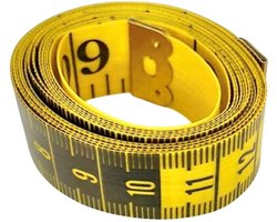 Fako Bijoux - Meetlint 1.5 Meter - Meetlint Lichaam - Meetband - Klussen Meetlint - Lintmeter - Hobby Meetlint - 150cm - 60inch - Geel