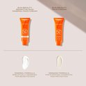 Lancaster Sun Beauty Face Cream SPF 50 en Sensitive Skin Mineral Face Cream SPF 50 tubes. Texturen.
