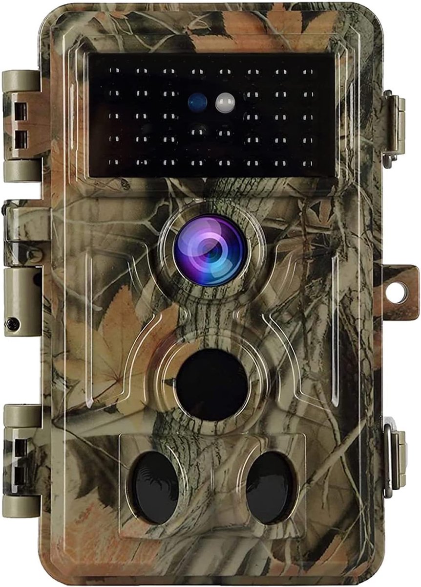 Wildlife Camera Nachtzicht Beweging Geactiveerd 32MP 1296P IP66 Waterdichte Trail Camera's 940nm Geen Glow IR LEDs - 0.1s Trigger Time Wildcamera