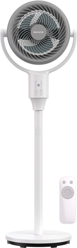 Auronic Statiefventilator - Staande Ventilator - Luchtkoeler - Vloer en tafelventilator - Omni - 3 Snelheden - Stille Ventilator - Fan - Met Afstandsbediening - Zwart