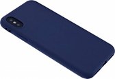 iPhone X / Xs Soft Premium TPU Back cover siliconen Hoesje Donker Blauw