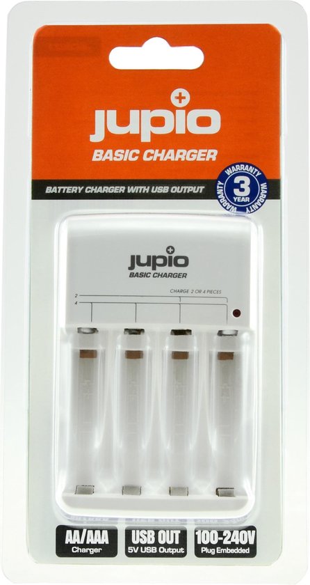 Jupio JBC0021 Chargeur de batterie pour usage intérieur Blanc chargeur de  batterie | bol.com