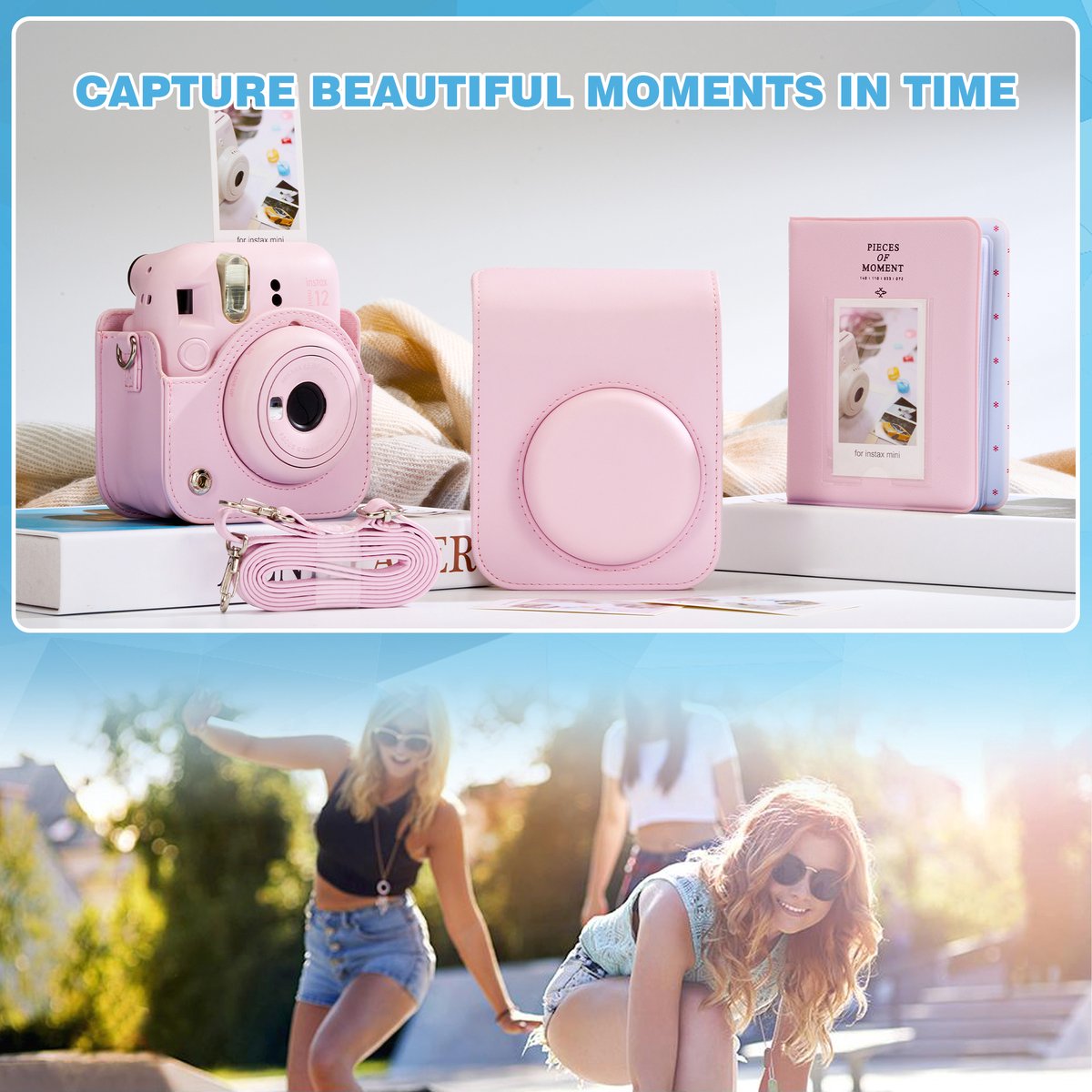 Aisnyho Transparante hoes compatibel met Fujifilm Instax Mini 12