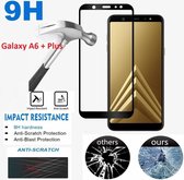 Samsung Galaxy A6+ (Plus 2018) HD clarity Hardness Full Coverage Bubble Free tempered glass zwart