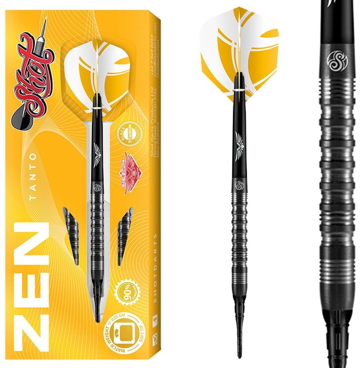Shot Zen Tanto 90% Soft Tip - Dartpijlen 20 Gram