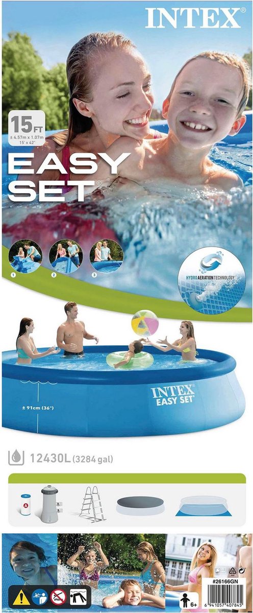 Intex Easy Set Pool Set - Ø 457 x 107 cm met filterpomp