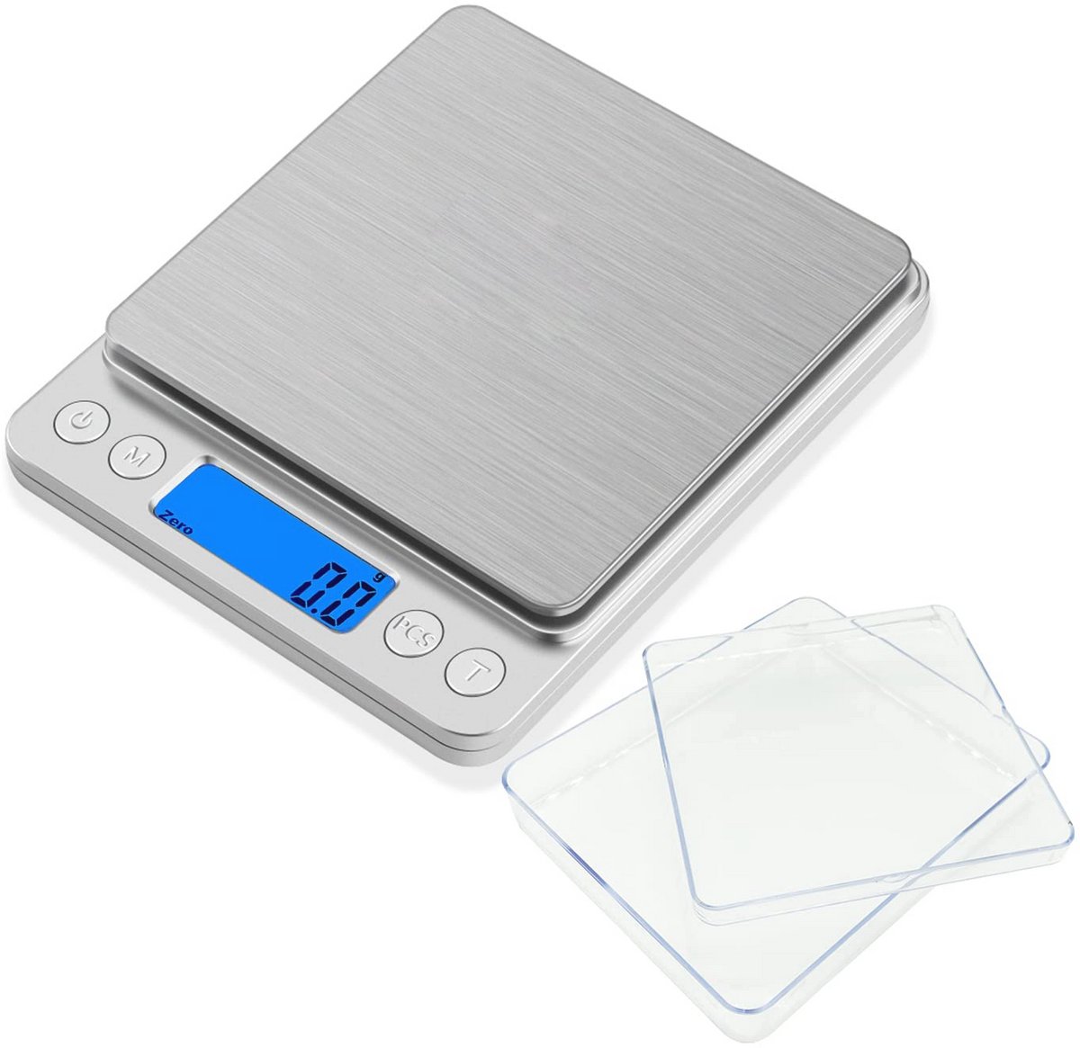 Digitale Keukenweegschaal - Precisieweegschaal met LCD-display en Nauwkeurigheid van 0,1 g - Compact en Draagbaar