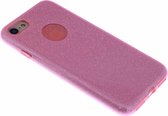 Roze Glitter TPU Hoesje iPhone 8 / 7