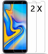 Ntech 2 Stuks Screenprotector Tempered Glass Glazen - Screenprotector Geschikt voor Samsung Galaxy J4+(Plus) 2018