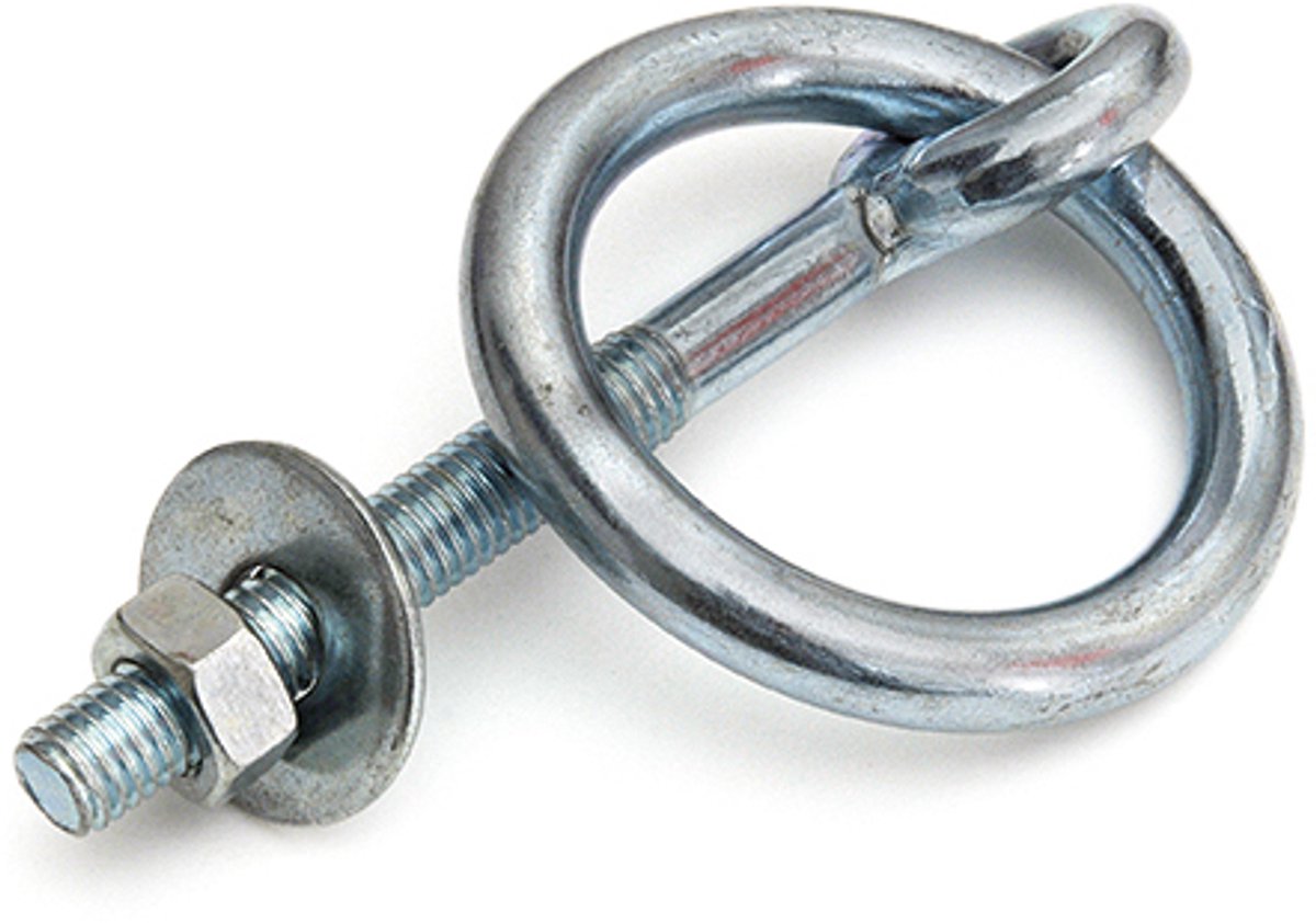 aanlegring met moer - vastzetring 10x120 mm - muurring - oogbout met moer