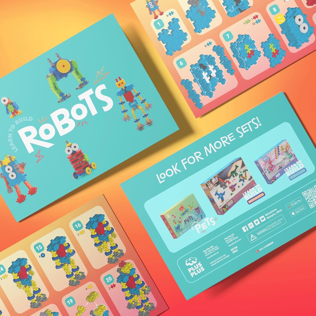 Plus-Plus Learn to Build robot 275 delige bouwset - 3963 - Bouwspeelgoed - Constructiespeelgoed - Set met bouwstenen - Vanaf 5 jaar — afbeelding 9