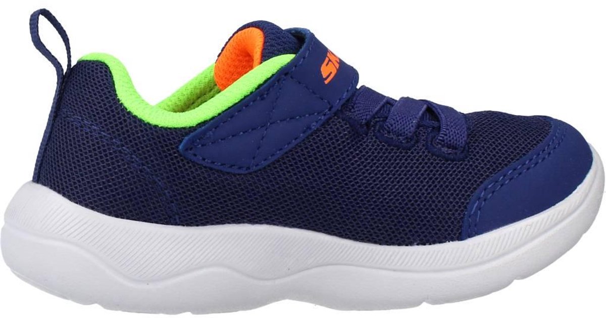 Navy Textile / Synthetic / Lime & Orange Trim
