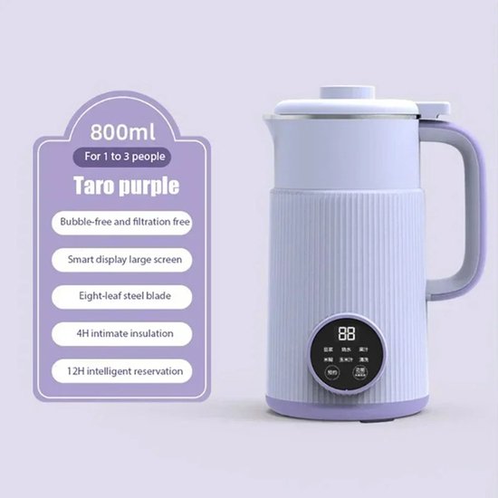 Soepmaker - Blender - Sojamelk Maker - Paars van LUNDENTECH — afbeelding 5