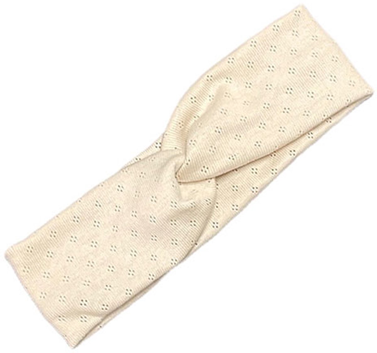 Twisted haarband Pointelle Natural - Beige - Feathers