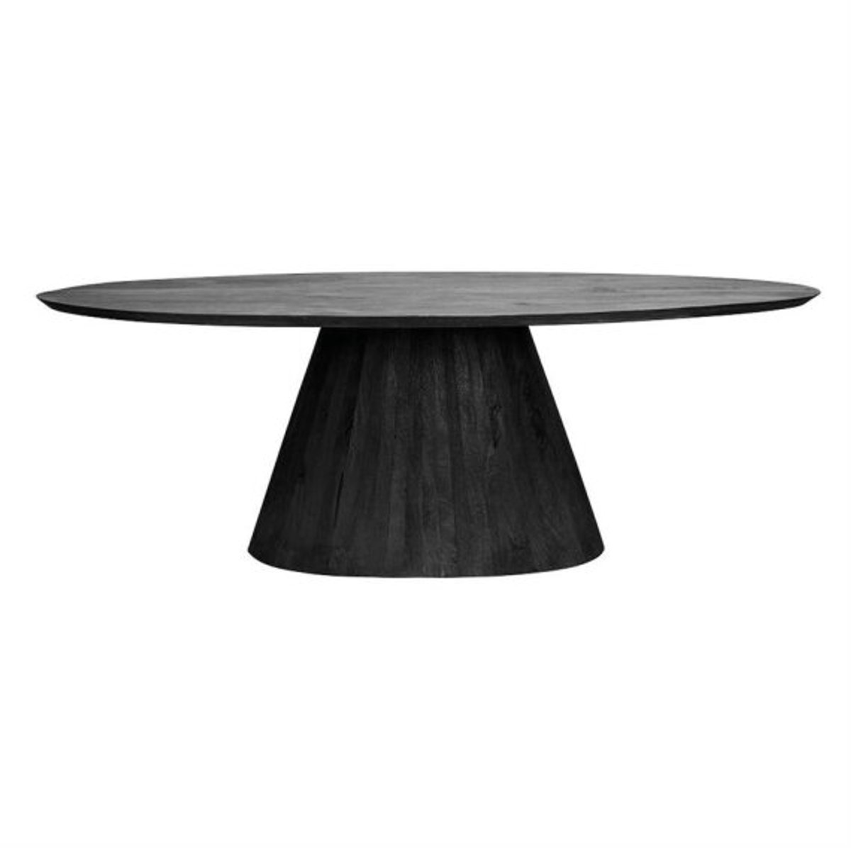 Tower Living Eettafel Premana - Ovaal Zwart Hout - 260x120x77cm