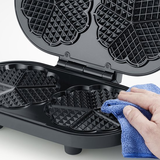 Severin WA 2118 Duo Wafelijzer Black Line, ca. 1.200W, PFAS-vrije coating op de bakplaten, stijlvol en mat design van Severin — afbeelding 5