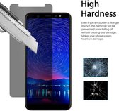 Privacy Glazen Screenprotector Samsung Galaxy A6+ Plus / Anti Spy Tempered Glass