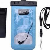 Neon Multi Functional Waterdichte telefoon hoesje Pouch Met headphone Audio Jack voor iPhone Xr Blauw