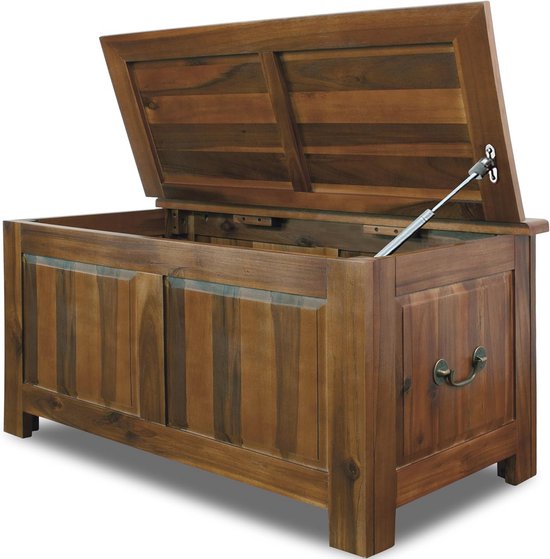 Deuba Opbergkist Bruin Acaciahout 85x44x48cm opbergb