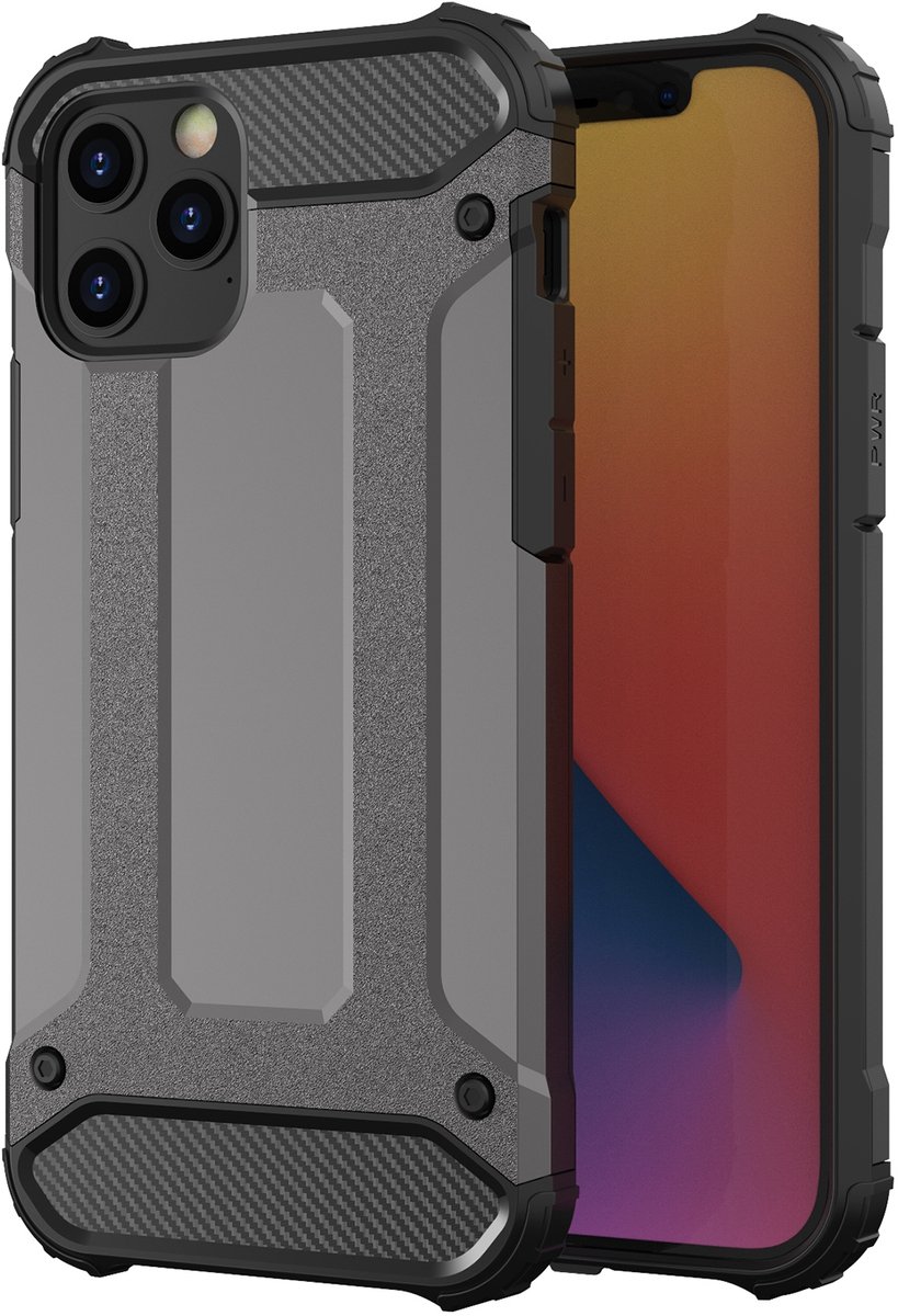 Mobigear Hoesje geschikt voor Apple iPhone 11 Telefoonhoesje Hardcase | Mobigear Outdoor Backcover Shockproof | Schokbestendig iPhone 11 Telefoonhoesje | Anti Shock Proof - Marineblauw