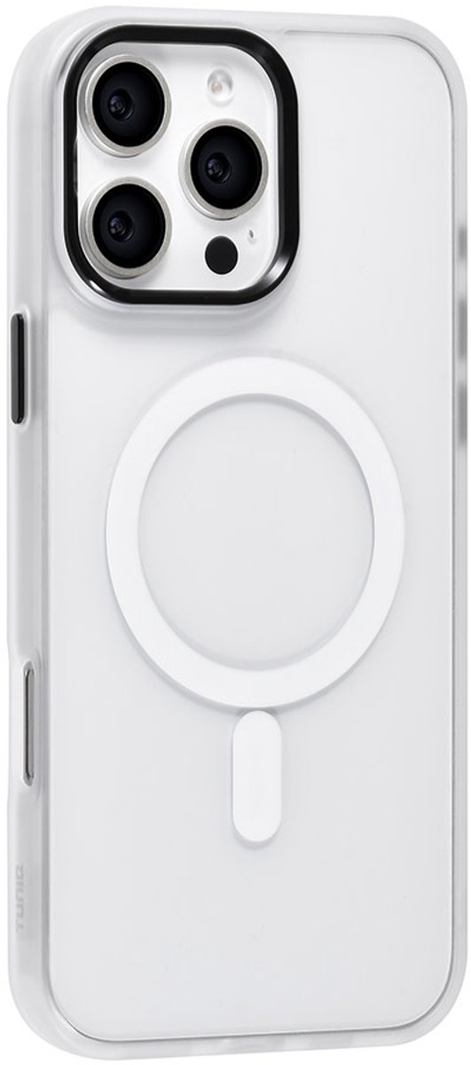 TUNIQ telefoonhoesje voor Apple iPhone 16 Pro Max - MagSafe siliconen backcover - Wit