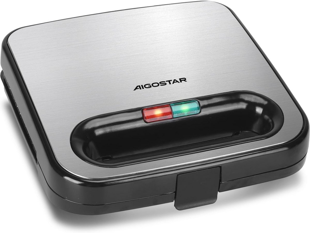 Tosti-ijzer met keramische coating en automatische temperatuurregeling - 2 sandwiches